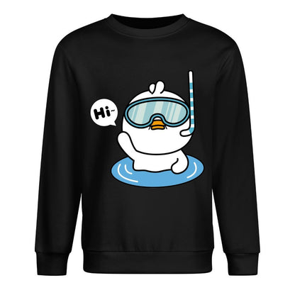 Front Patterned Long Sleeve TopRecycled Printing