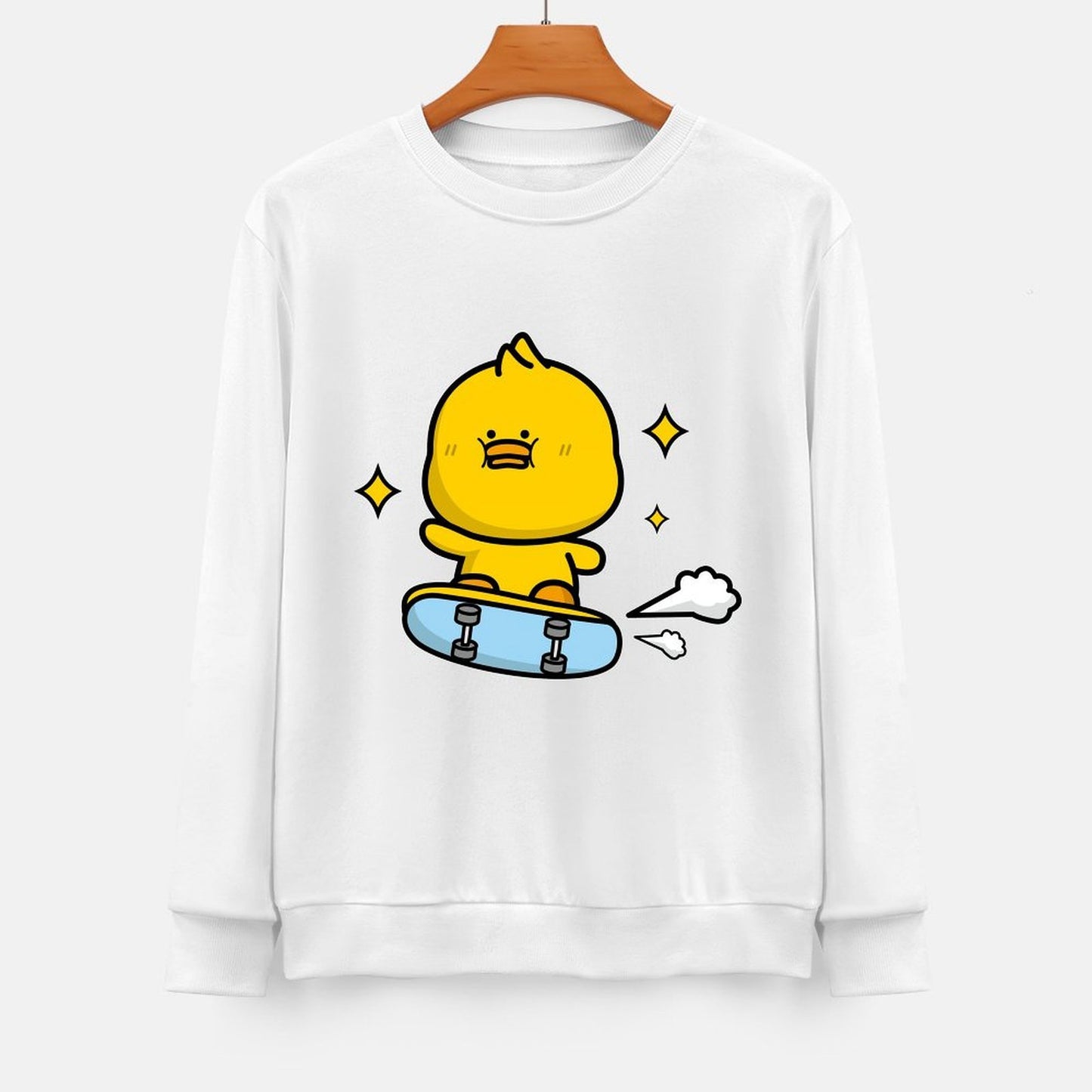 Front Patterned Long Sleeve TopFade-Proof ComfortLine