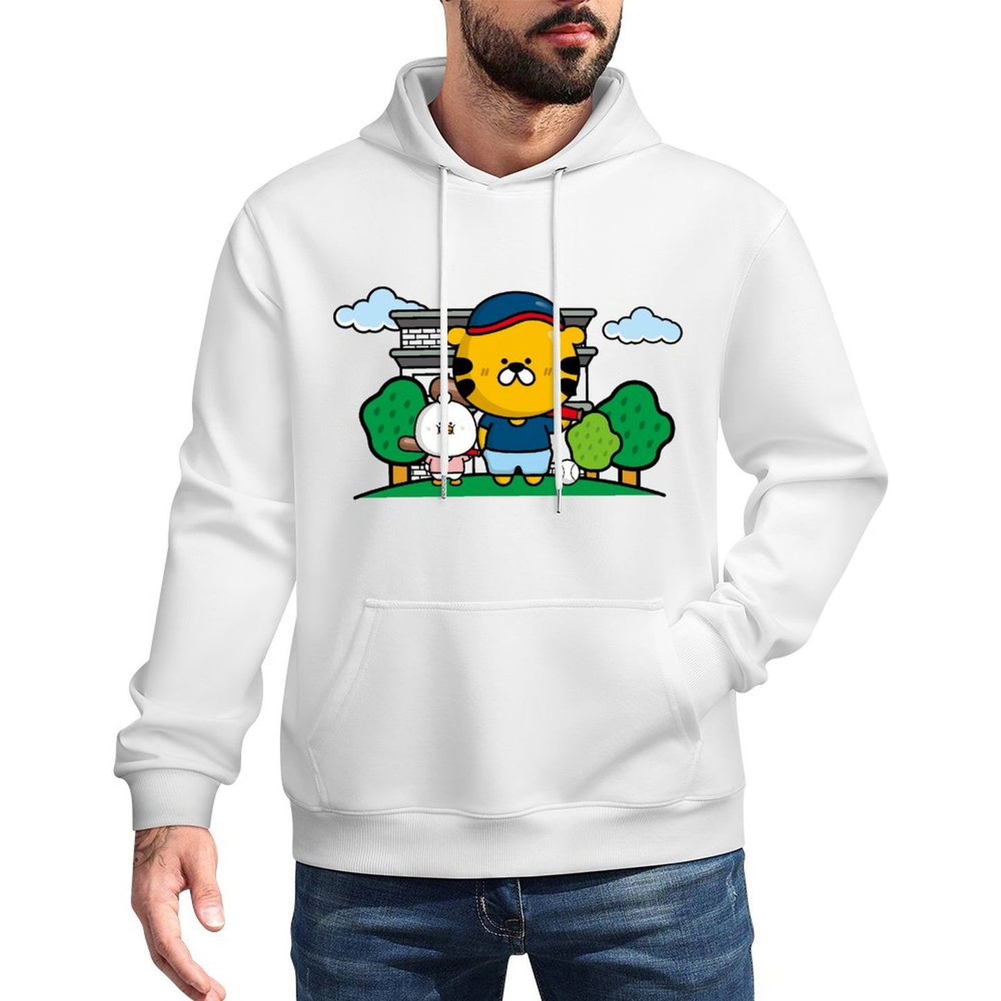 Crew Neck StreetFit Front Graphic Hoodies