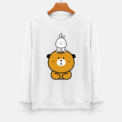 Front Patterned Long Sleeve TopVibrant Colors Crew Neck