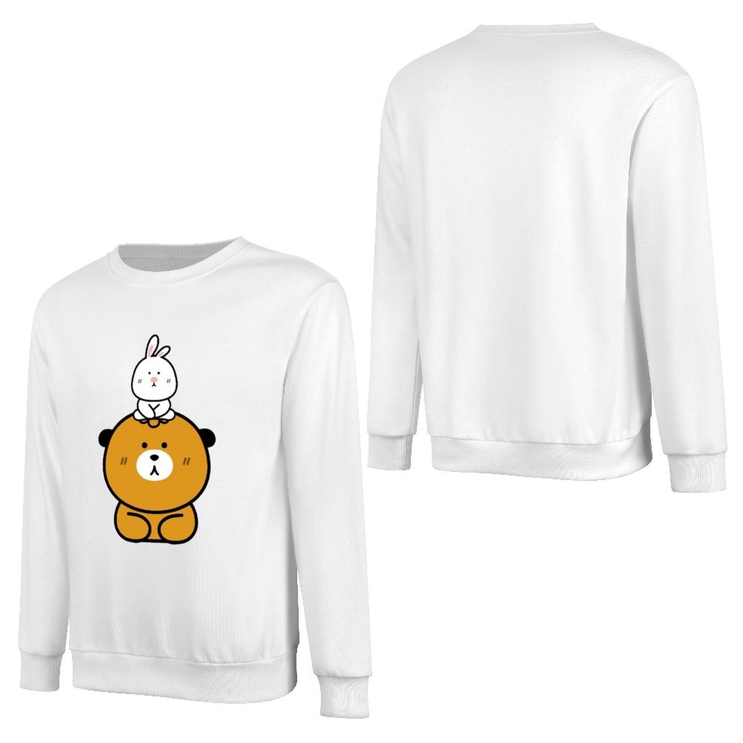 Front Patterned Long Sleeve TopVibrant Colors Crew Neck