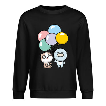 Front Patterned Long Sleeve TopBreathable Oversized