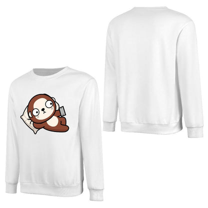 Front Patterned Long Sleeve TopNatural Shrink-Resistant