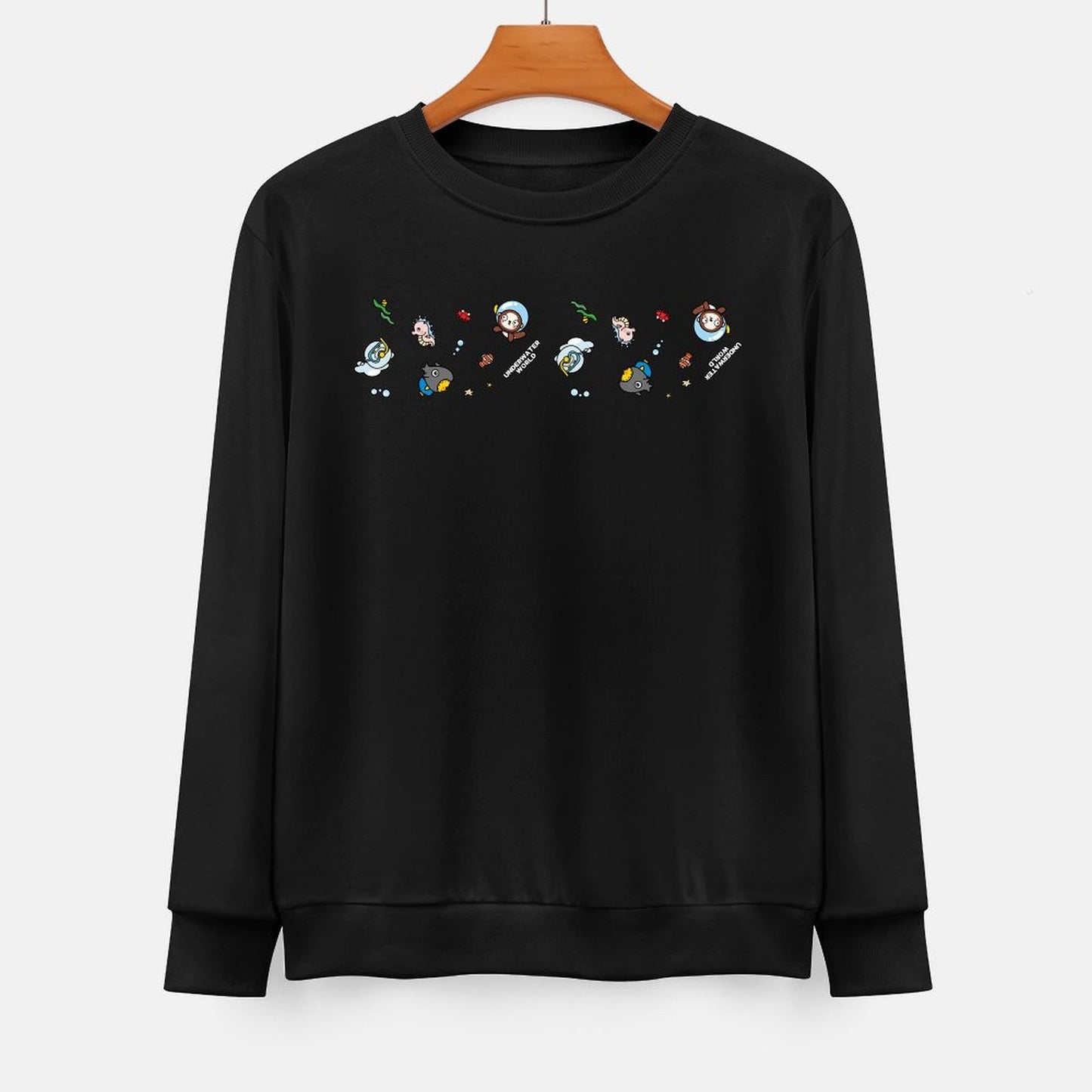  Front Patterned Long Sleeve TopEasy-Care Neutral