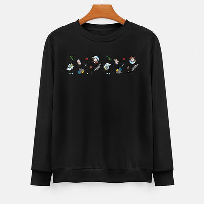  Front Patterned Long Sleeve TopEasy-Care Neutral