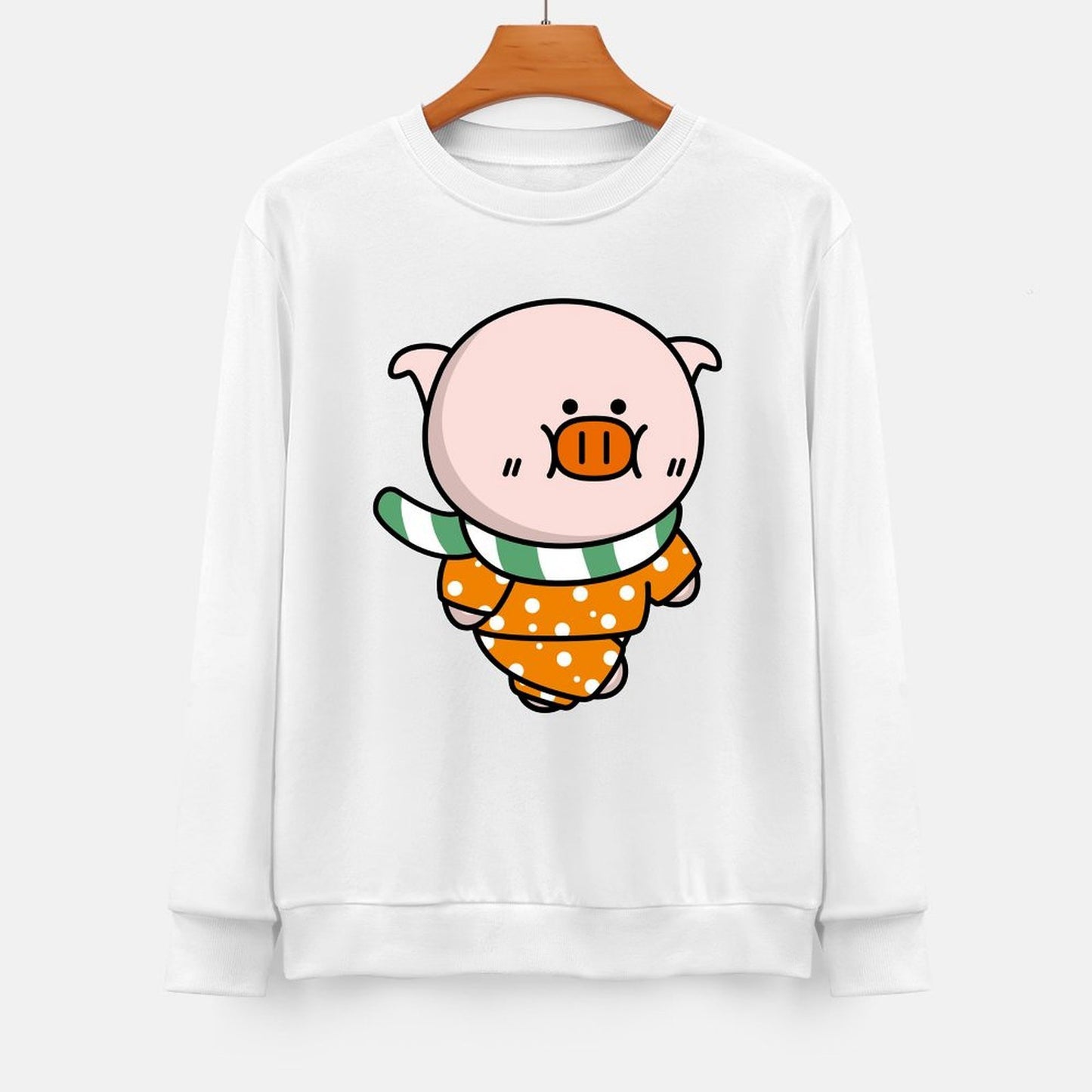 Front Patterned Long Sleeve TopSlim Fit SoftWear