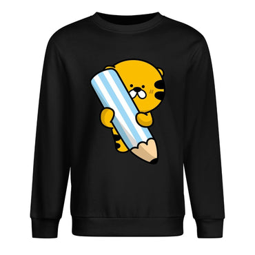 Front Patterned Long Sleeve TopSoftFeel Tear-Resistant