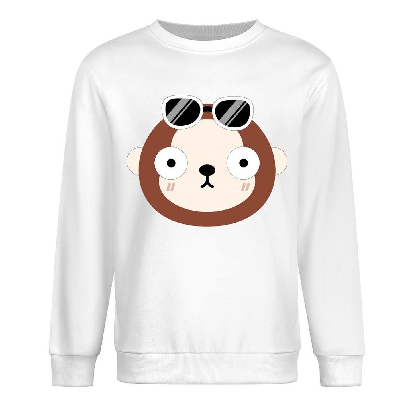 Front Patterned Long Sleeve TopMidweight Basic