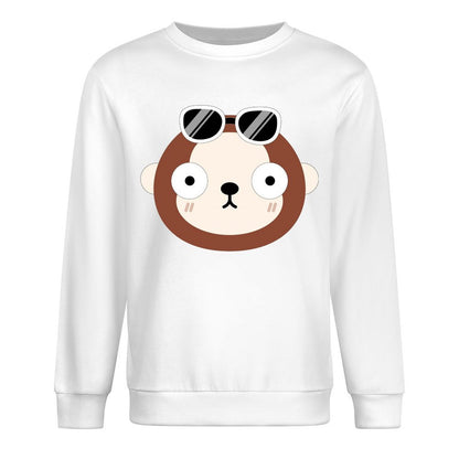 Front Patterned Long Sleeve TopMidweight Basic