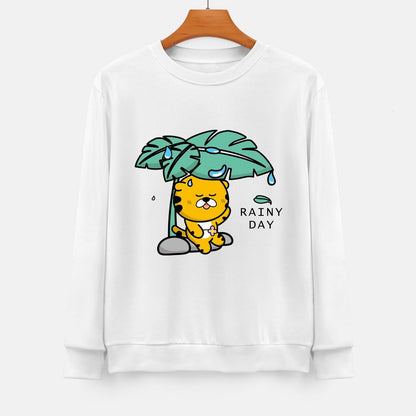 Front Patterned Long Sleeve TopOriginal Plain