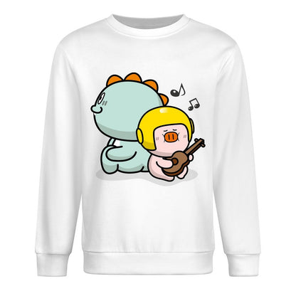 Front Patterned Long Sleeve TopLightweight Crewneck