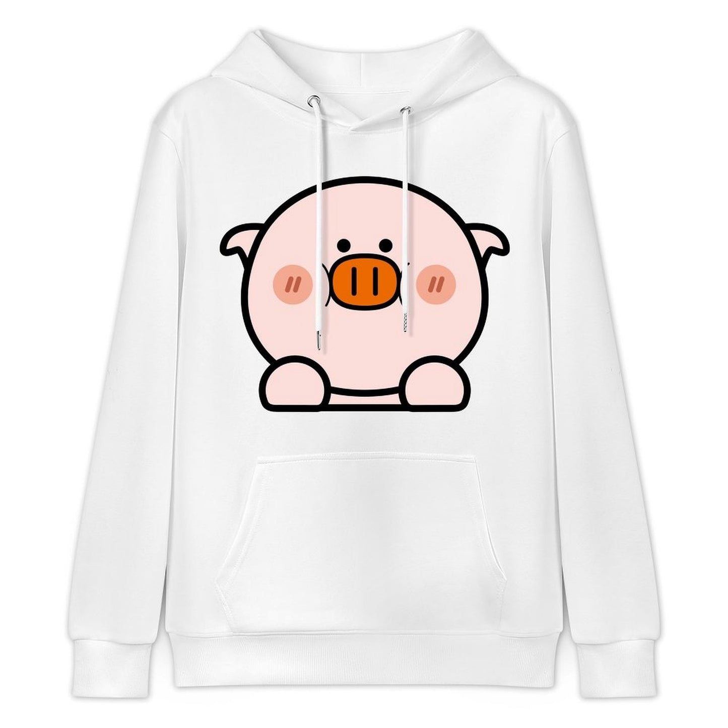 Crisp Print Simple Front Graphic Hoodies