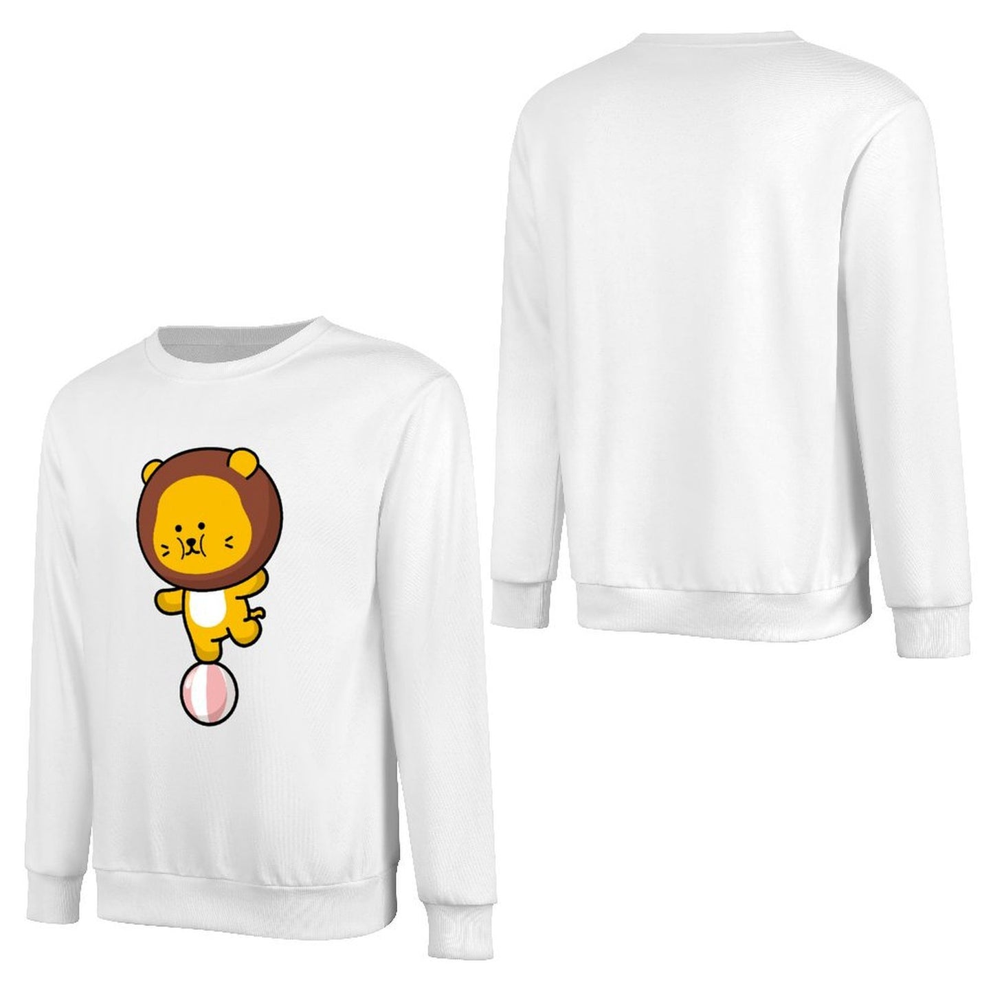 Front Patterned Long Sleeve TopSharp Regular