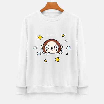 Front Patterned Long Sleeve TopLooseFit Minimal