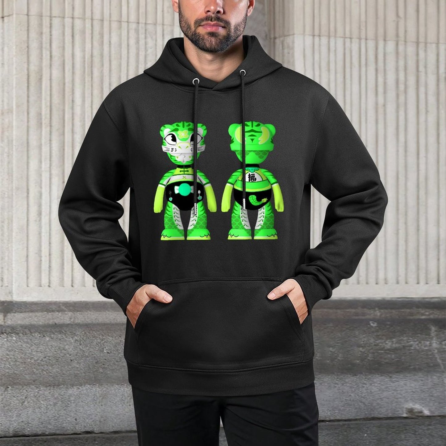 IPIB 250g Hooded Pocket Sweatshirt Front GraphicMen's Hooded  Sweatshirt6000076-5