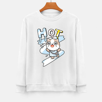 Front Patterned Long Sleeve TopRelaxed Fit Softstyle