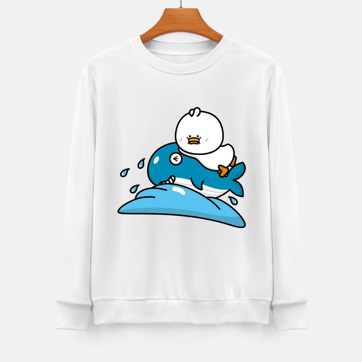 Front Patterned Long Sleeve TopClean Slim Fit