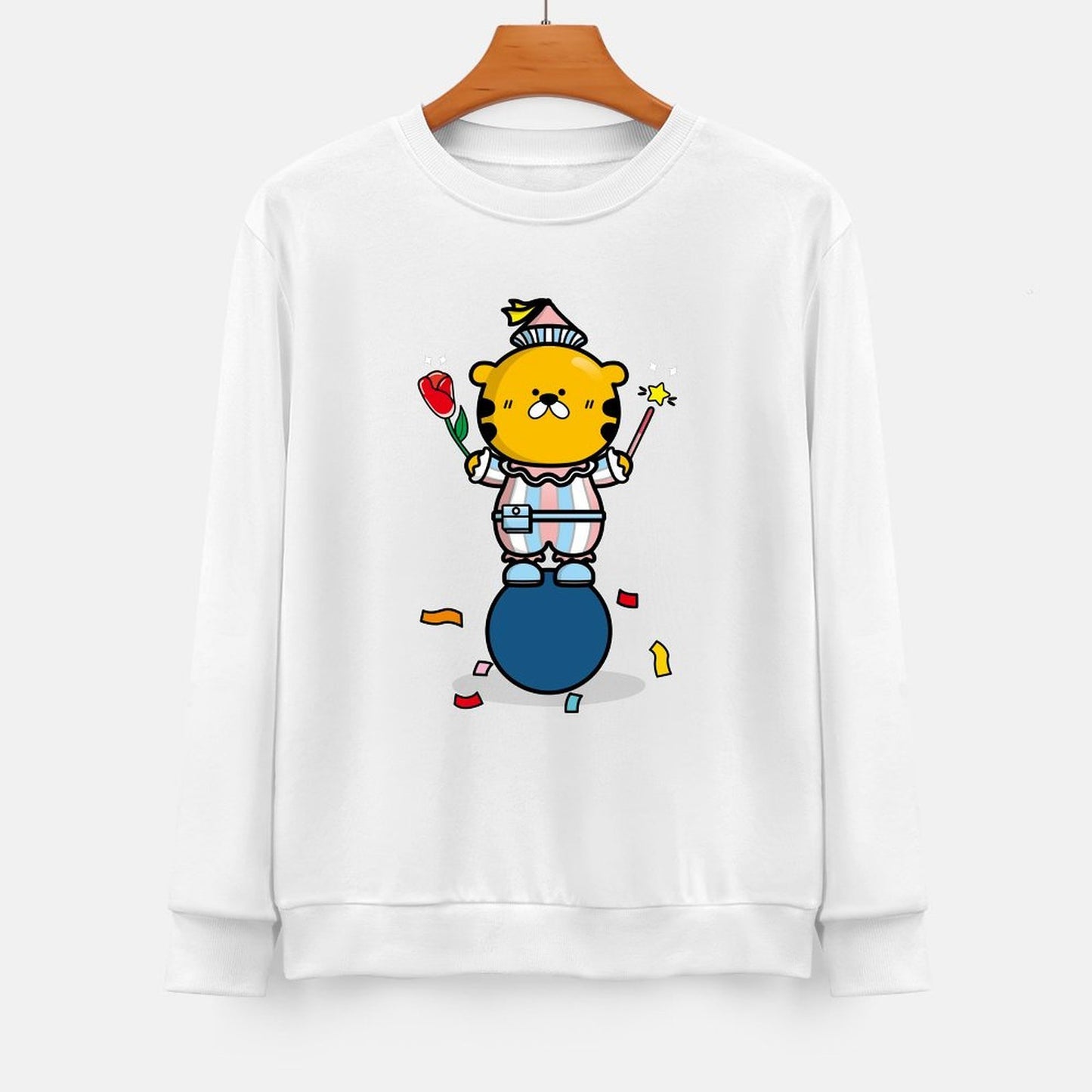 Front Patterned Long Sleeve TopEverydayWear SoftFeel