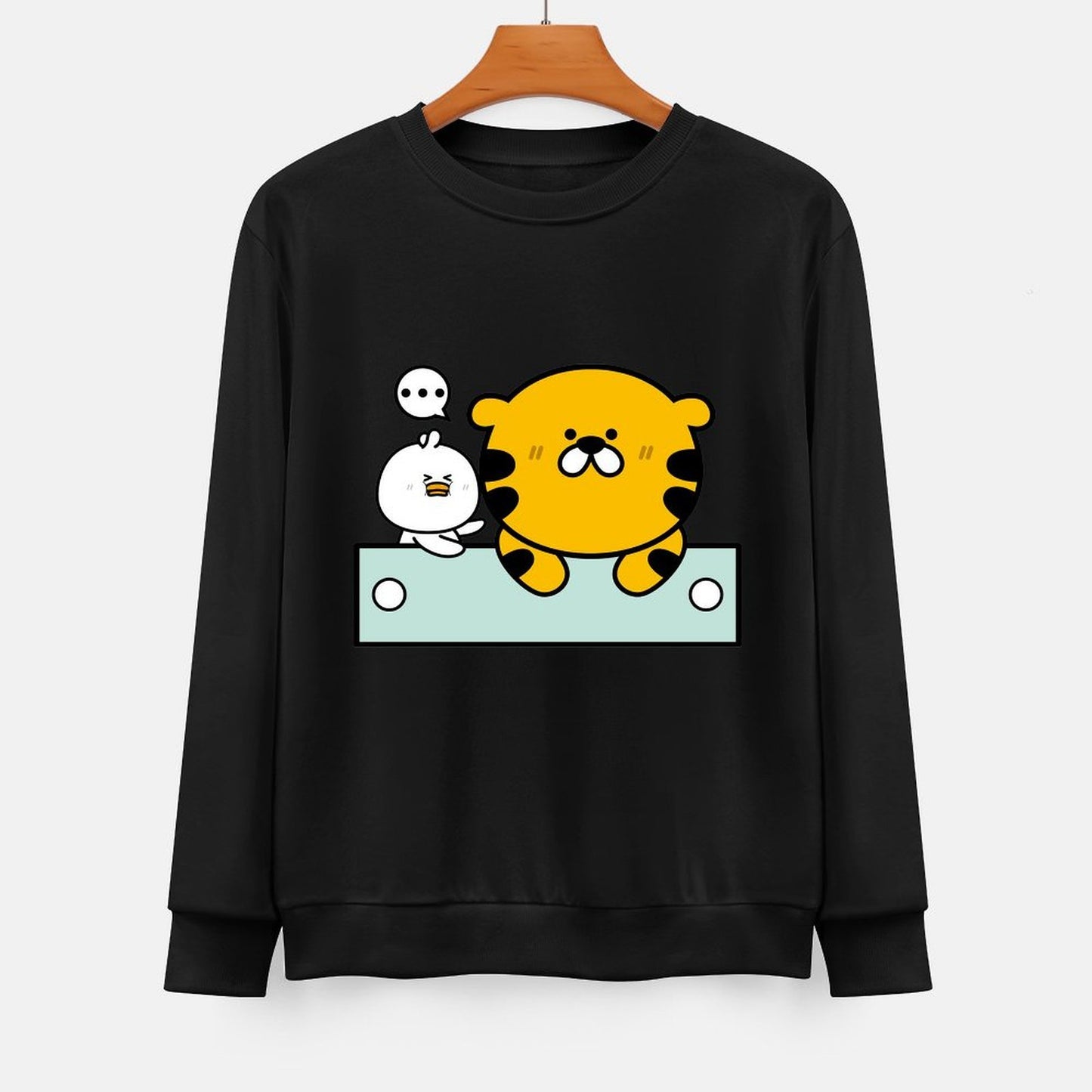 Front Patterned Long Sleeve TopRelaxed Cotton