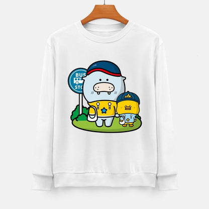 Front Patterned Long Sleeve TopRelaxed Timeless