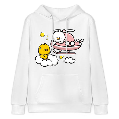 Solid Seamless Front Graphic Hoodies