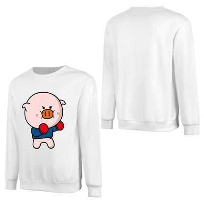 Front Patterned Long Sleeve TopSoft-Touch Crew Neck