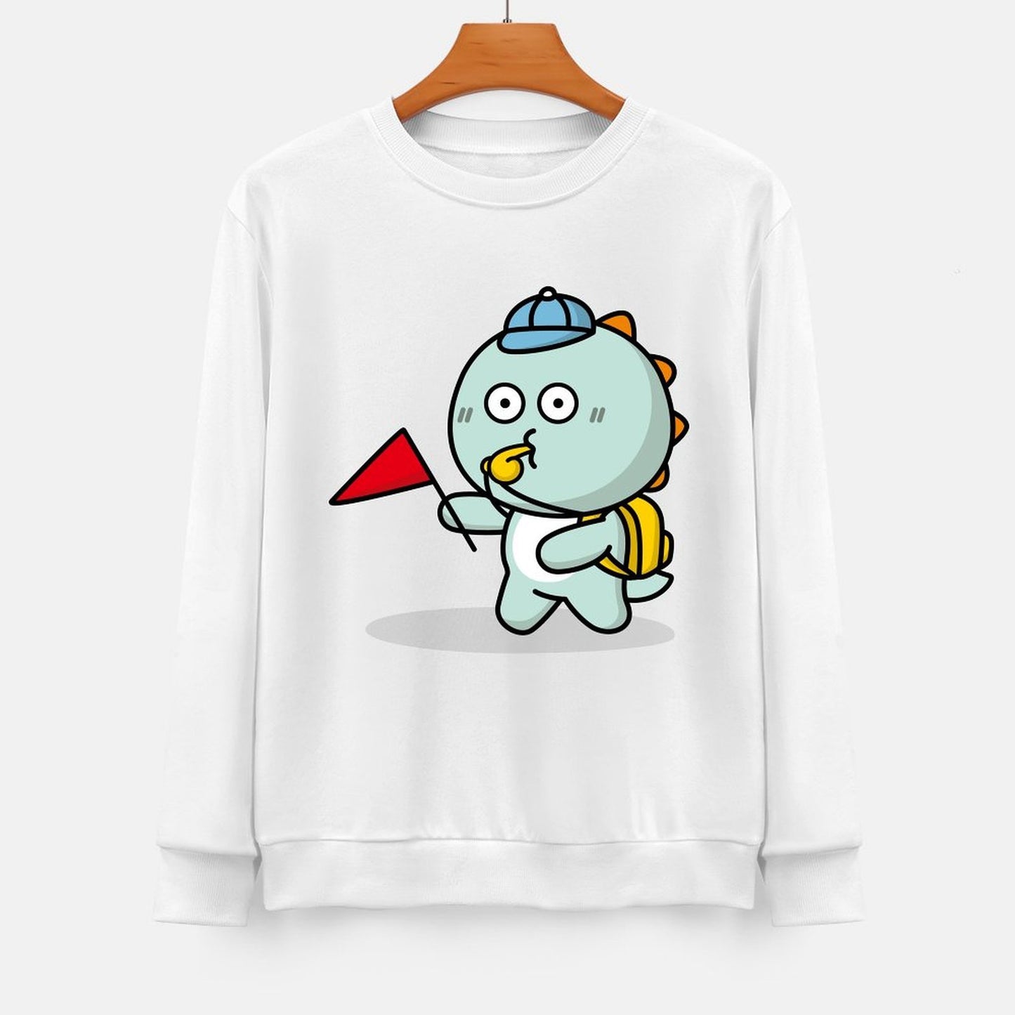 Front Patterned Long Sleeve TopSimple Standard