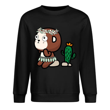 Front Patterned Long Sleeve TopLong Lasting Relaxed Fit