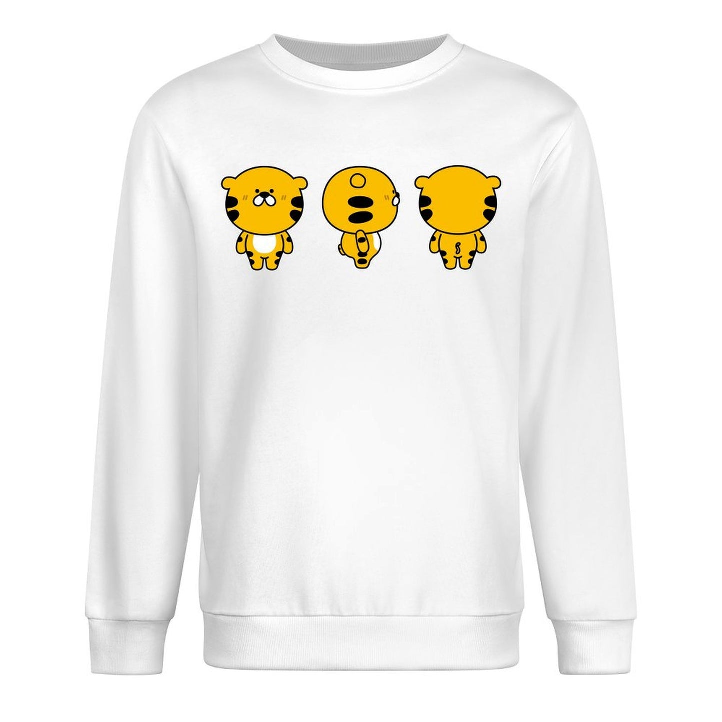 Front Patterned Long Sleeve TopFitted Solid