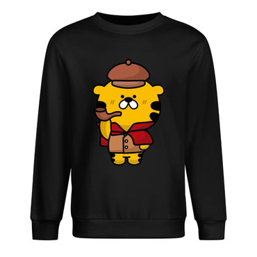 Front Patterned Long Sleeve TopStandard Midweight