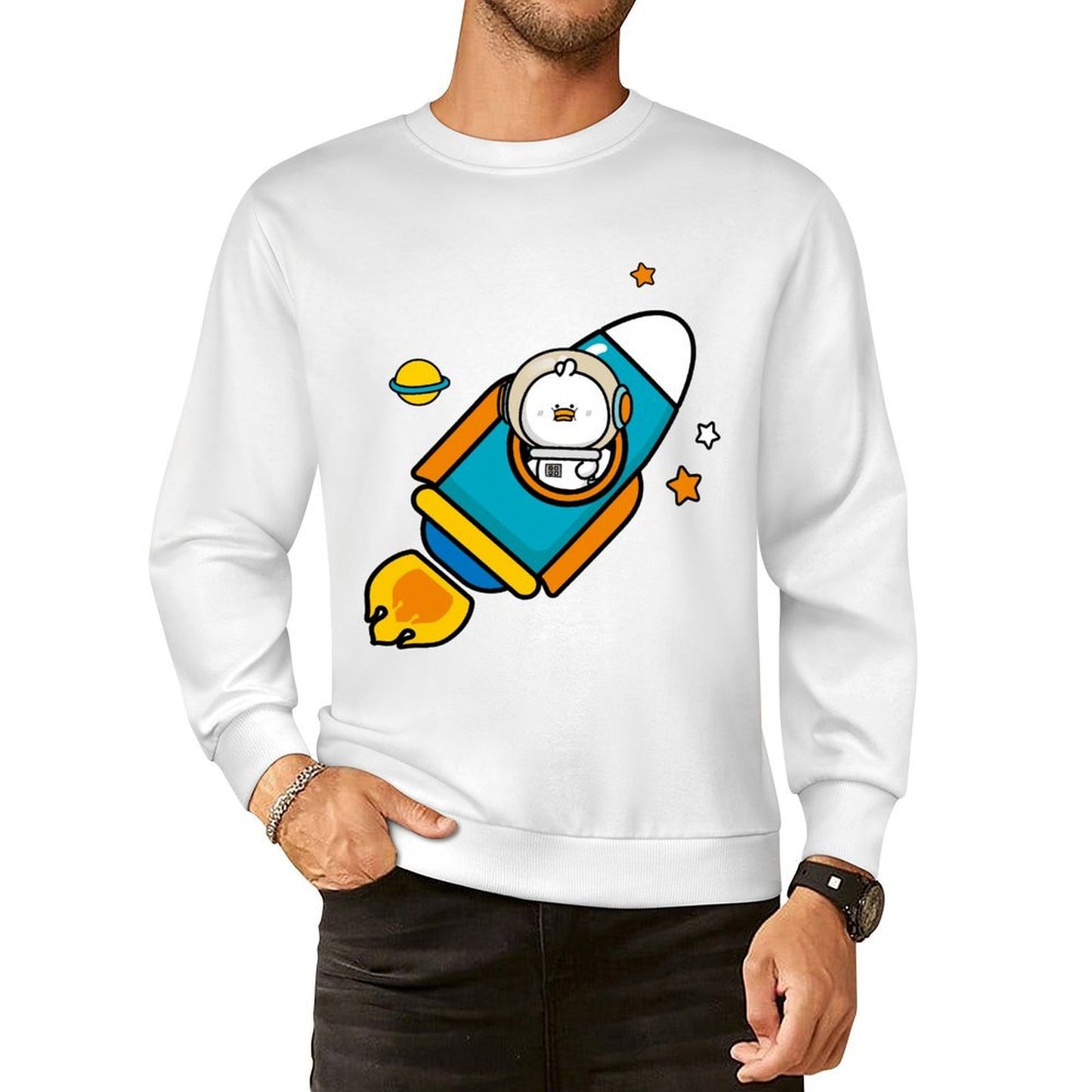 Front Patterned Long Sleeve TopCleanCut Printing