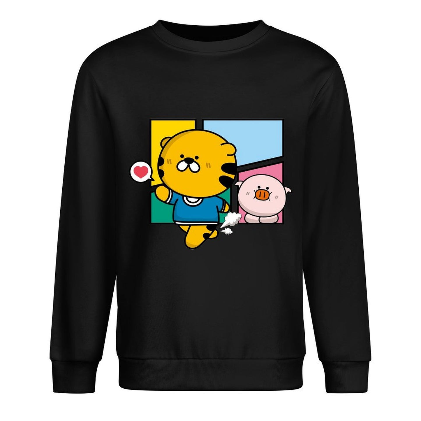 Front Patterned Long Sleeve TopBatch-Printed Relaxed