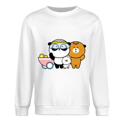 Front Patterned Long Sleeve TopAllSeason Double-Stitched