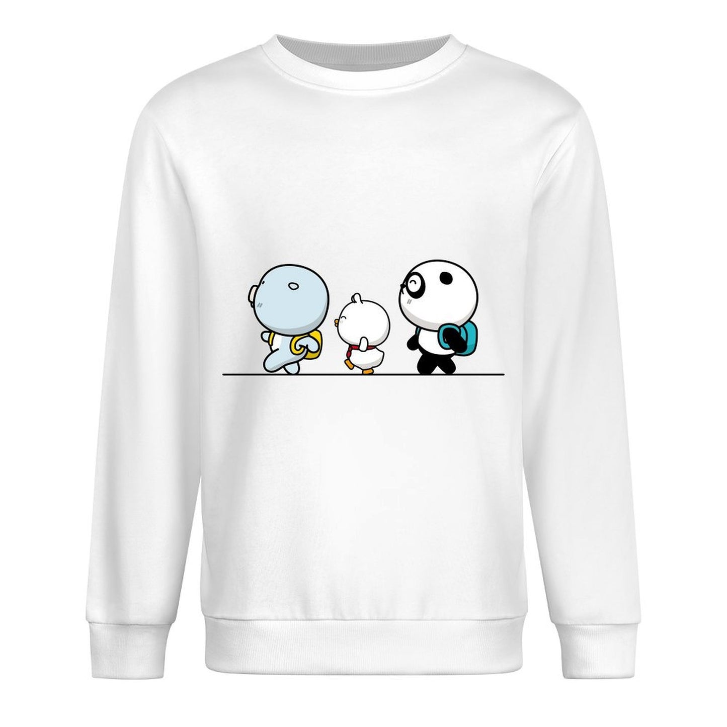 Front Patterned Long Sleeve TopShrink-Resistant Solid