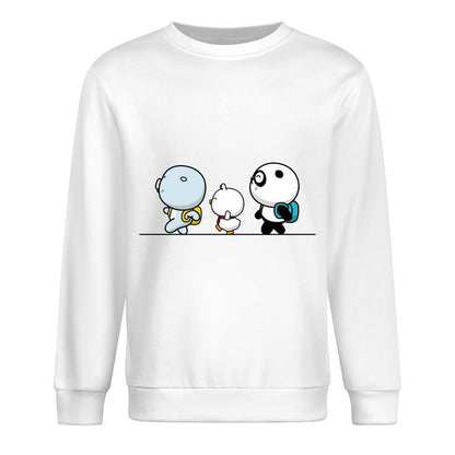 Front Patterned Long Sleeve TopShrink-Resistant Solid