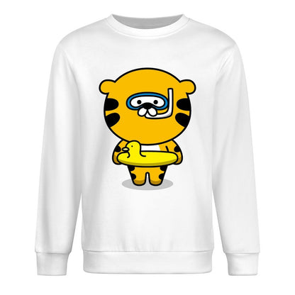 Front Patterned Long Sleeve TopStudio Smooth Feel