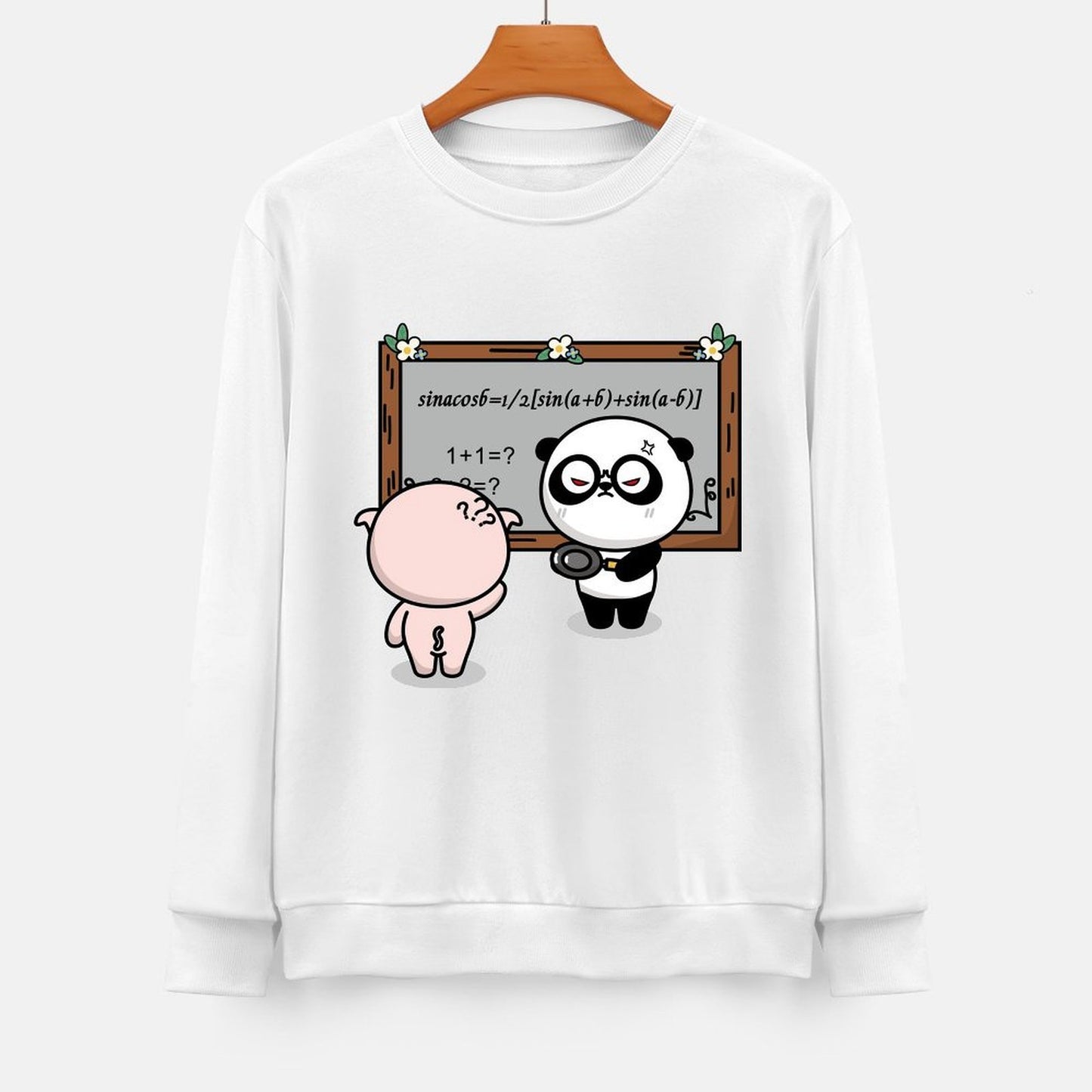 Front Patterned Long Sleeve TopEssential ClassicStyle