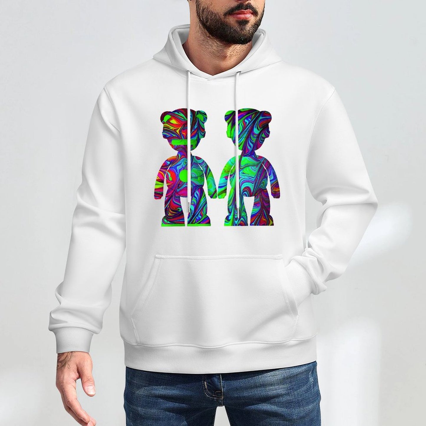 Hoodie Front PatternPrinting Slim Fit
