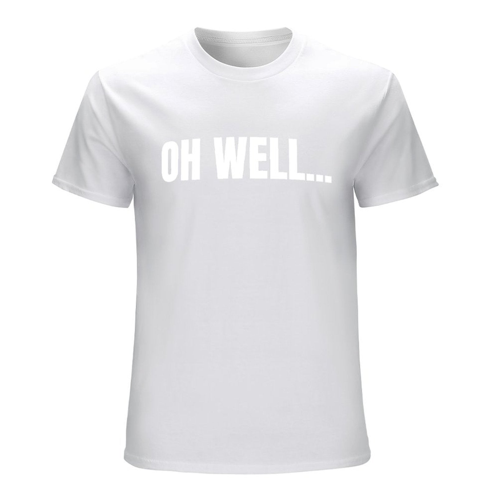 Inkmay Casual  Cotton T-shirt Oh Well Pattern Print Art Design Unisex T-shirtRegular 100% Cotton T-Shirt