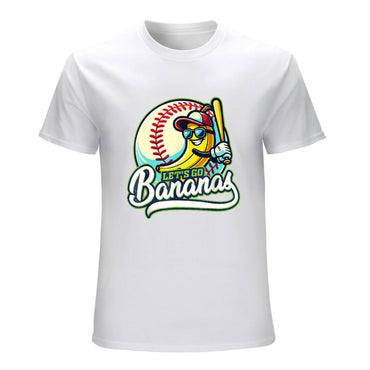 Inkmay Casual  Cotton T-shirt Baseball Banana Holding Bat Let S Unisex T-shirtFresh ComfortLine T-Shirt