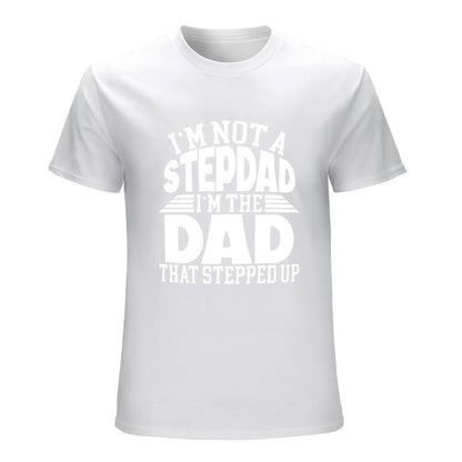 Inkmay Casual  Cotton T-shirt Worlds Best Dad Pattern Print Design Unisex T-shirtVintage SmoothWear T-Shirt