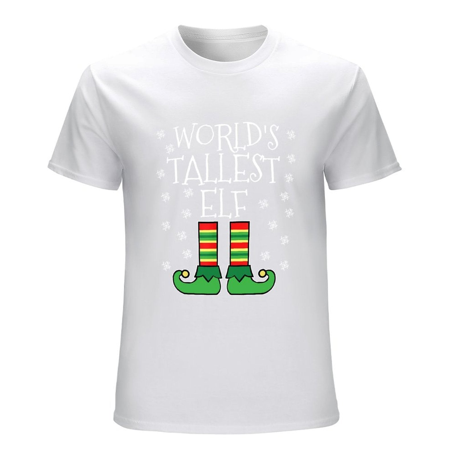 Inkmay Casual  Cotton T-shirt Green Elf Shoes With Stripes Unisex T-shirtClassic Heritage T-Shirt
