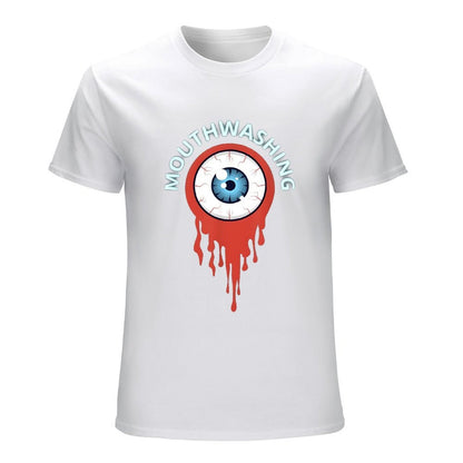 Inkmay Casual  Cotton T-shirt Mouthwashing Eye With Red Tears Unisex T-shirtClassicFit Design-Your-Own T-Shirt