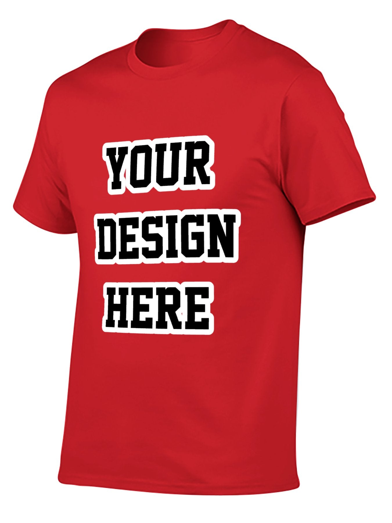 Custom adult heat transfer short-sleeved T-shirts  Red