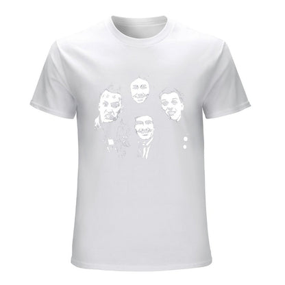 Inkmay Casual  Cotton T-shirt Four Faces With Different Expressions Unisex T-shirtUltra Durable Refined T-Shirt