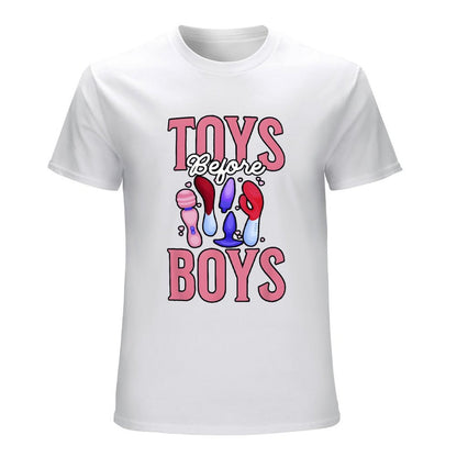 Inkmay Casual  Cotton T-shirt Toys Before Boys Vibrators In Colors Unisex T-shirtPureStyle Unisex T-Shirt