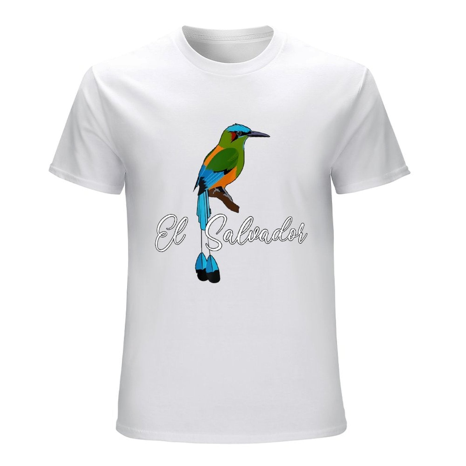 Inkmay Casual  Cotton T-shirt Colorful Bird On Branch El Salvador Unisex T-shirtRefined EasyStyle T-Shirt