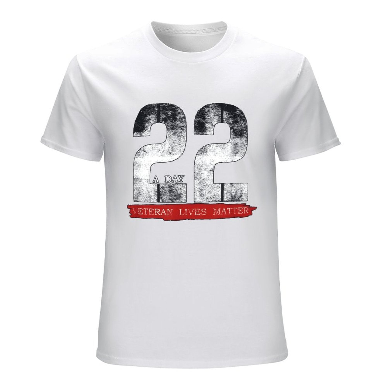 Inkmay Casual  Cotton T-shirt A Day Twenty Two Veteran Lives Unisex T-shirtTrueStyle ActiveStyle T-Shirt