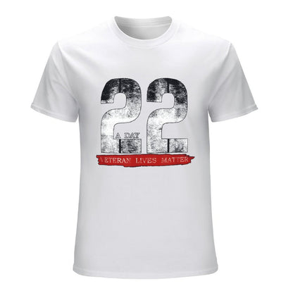 Inkmay Casual  Cotton T-shirt A Day Twenty Two Veteran Lives Unisex T-shirtTrueStyle ActiveStyle T-Shirt