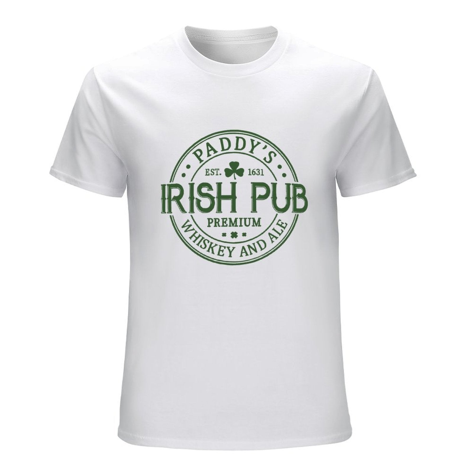Inkmay Casual  Cotton T-shirt Solid Green Background No Patterns Unisex T-shirtChill Seamless T-Shirt